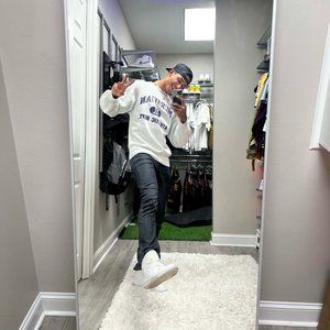 Vintage 1990s Pennsylvania Moravian Sweatshirt worn by Austin